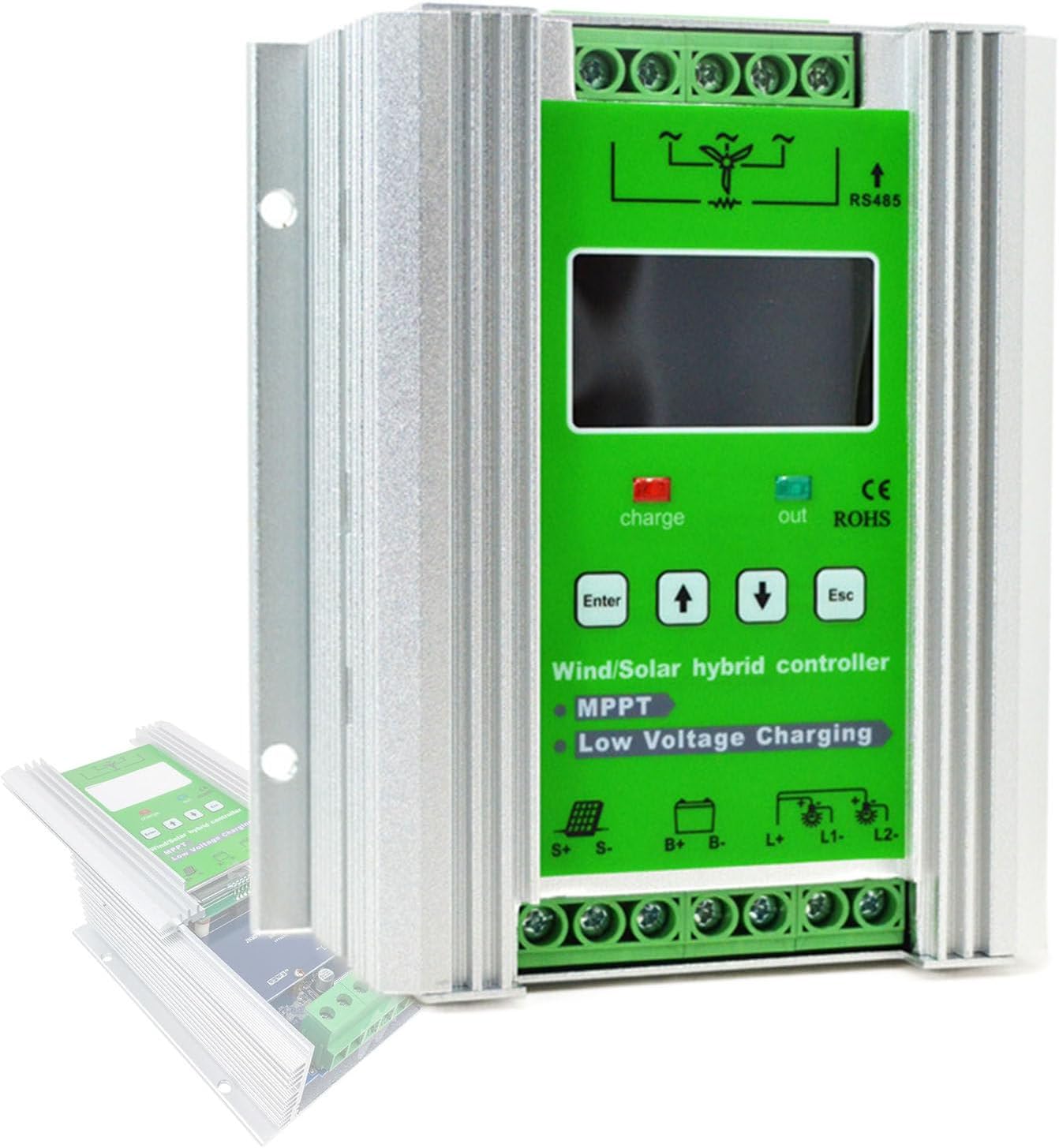 6000W Wind Solar Hybrid Charge Controller, 48V Off-Grid System for 800W Wind Turbine & 1000W Solar Panel, MCT Smart Charging Solution for Renewable Energy