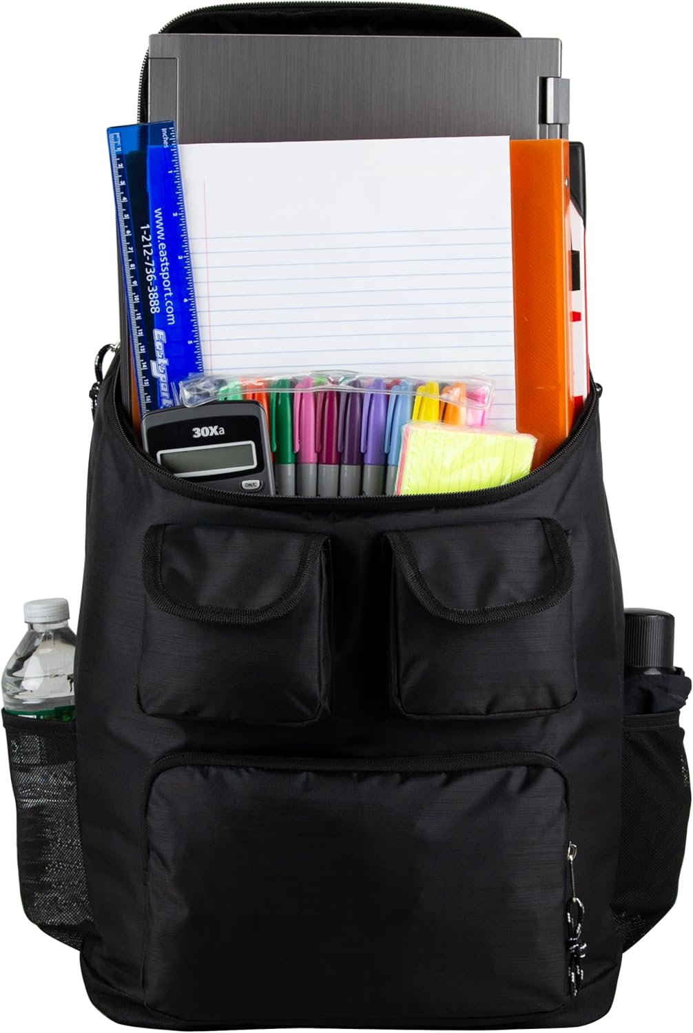 FUEL Storm Multi-Pocket Cargo Backpack with High Capacity Top-Loader Entry - Black
