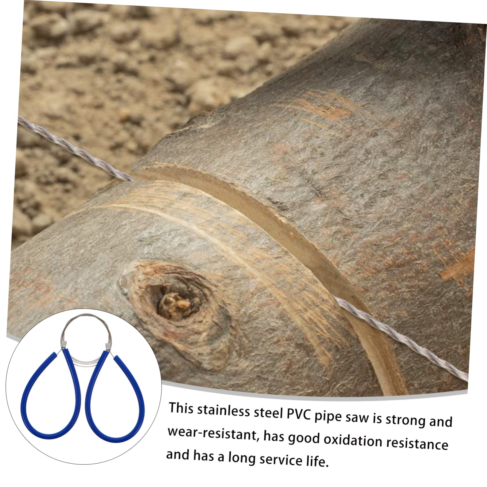 Happyyami 2-pack Emergency Survival Wire Saws Pvc Handle Outdoor Handheld Pipe Saw for Wire