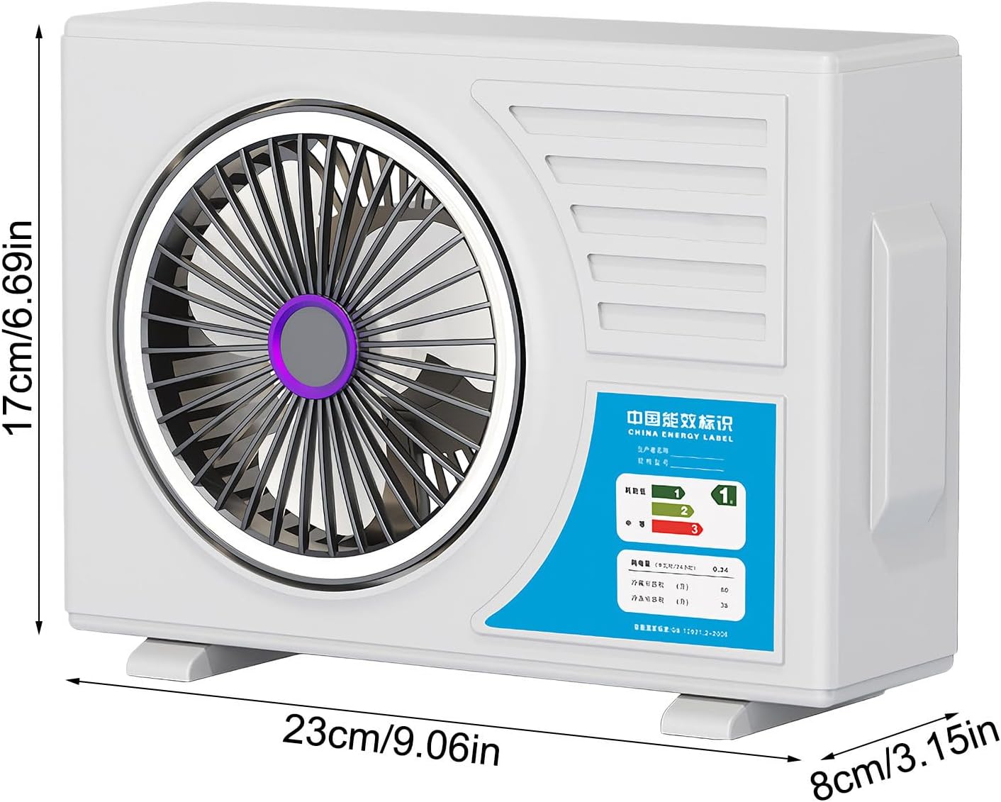 Portable Desk Fan - Rechargeable Quiet Air Conditioner,Tabletop Cooling Bedside Fan,for Home Bedroom Living Room Office School Outdoor Travel Camping Fishing Picnic Summer
