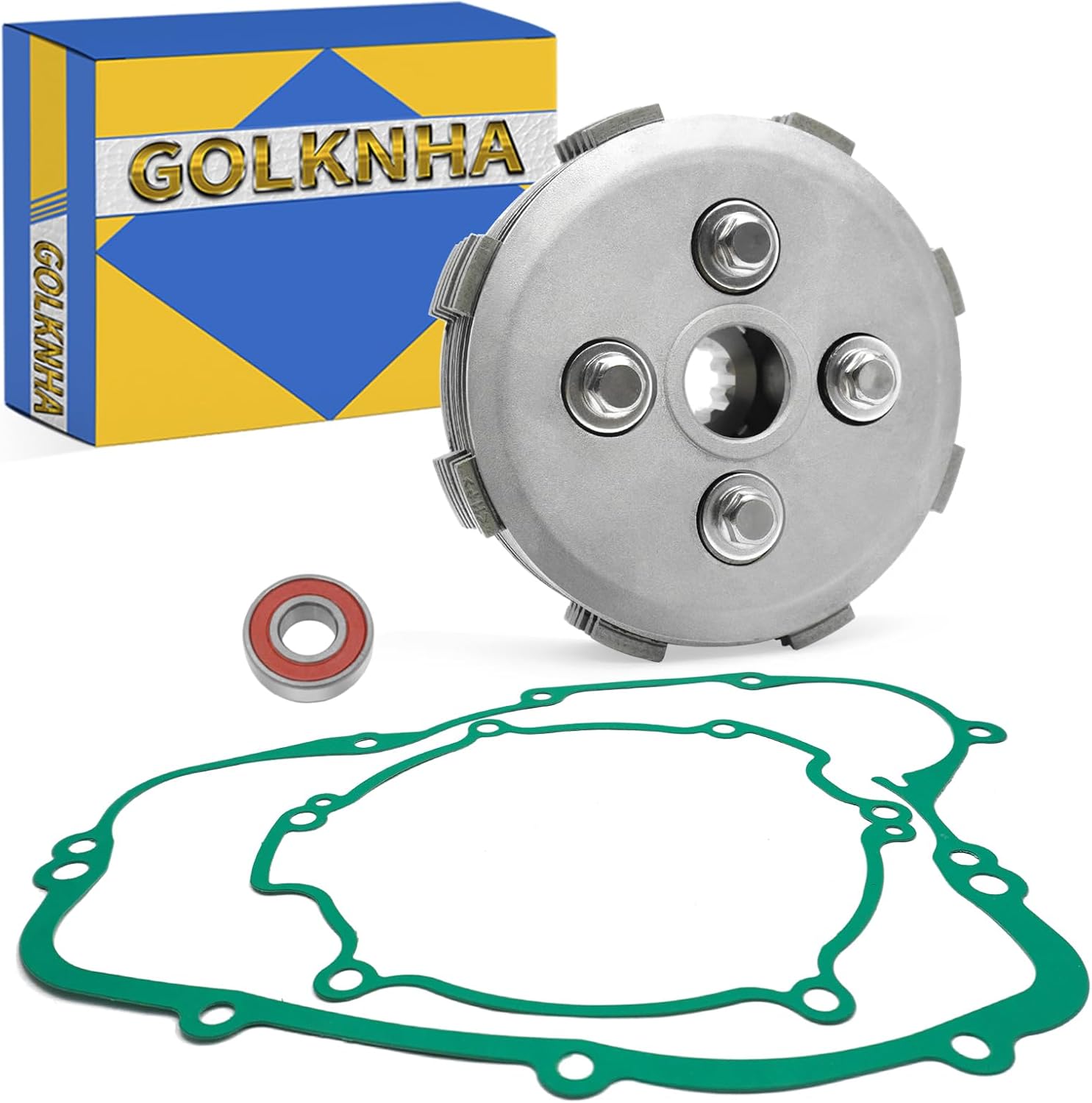Clutch Kit & Friction Steel & Inner Hub & Pressure Plate for Kawasaki KX80 KX85 KX100 KX112 1998-2024 OEM# 13088-1016 13089-1120