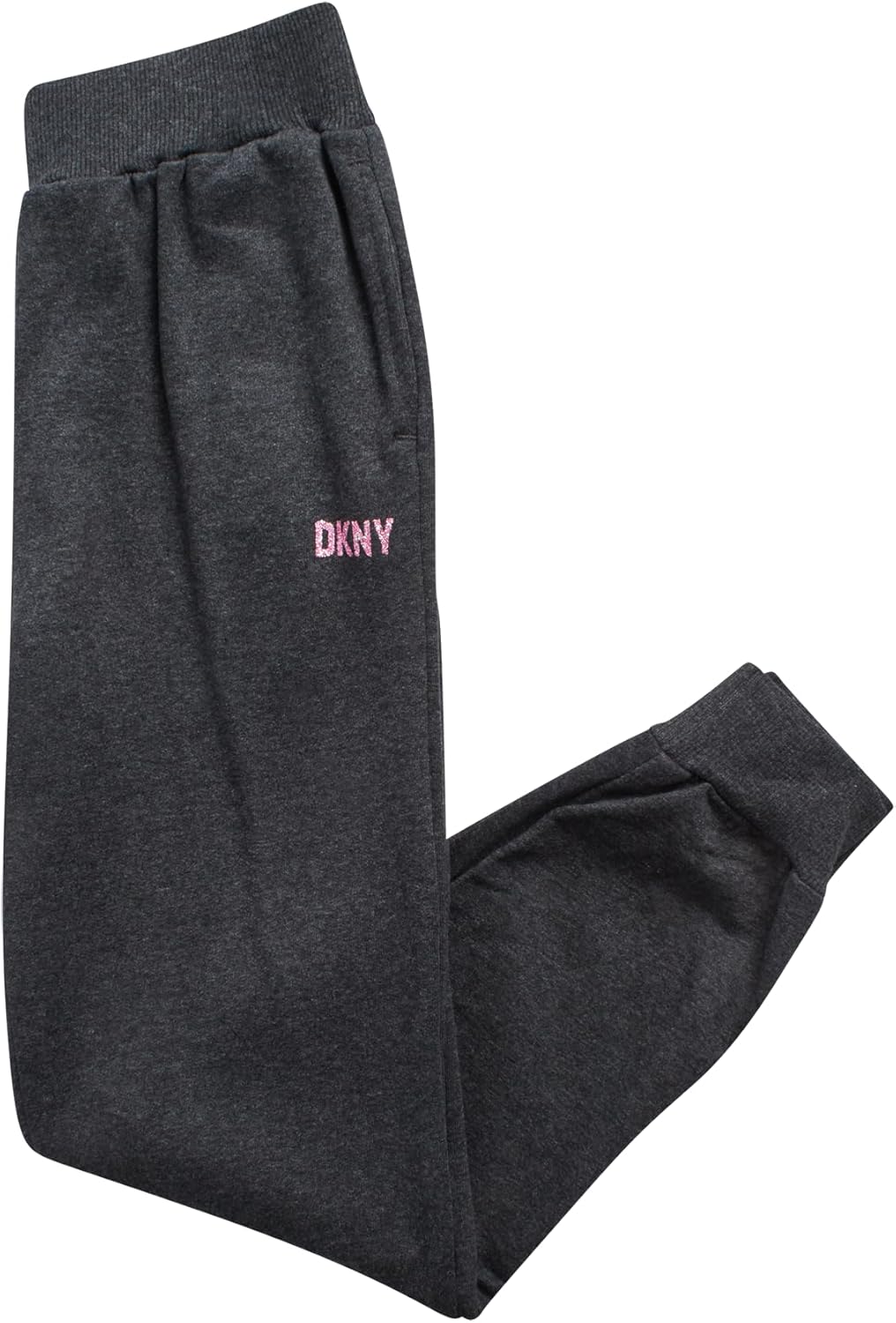 DKNY Girls Sweatpants Set - 2 Piece Active Fleece Girls Sweatshirt and Jogger Youth Kids Sweatpants Matching Set (4-16) - Image 5