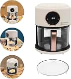 Glass Air Fryer Non-Toxic Basket 4.5 Quart, 6-IN-1 Glass Air Fryer, LED Touch Panel, Timer, Dishwasher Safe | Healthy Easy Cooking, White Design — image 9