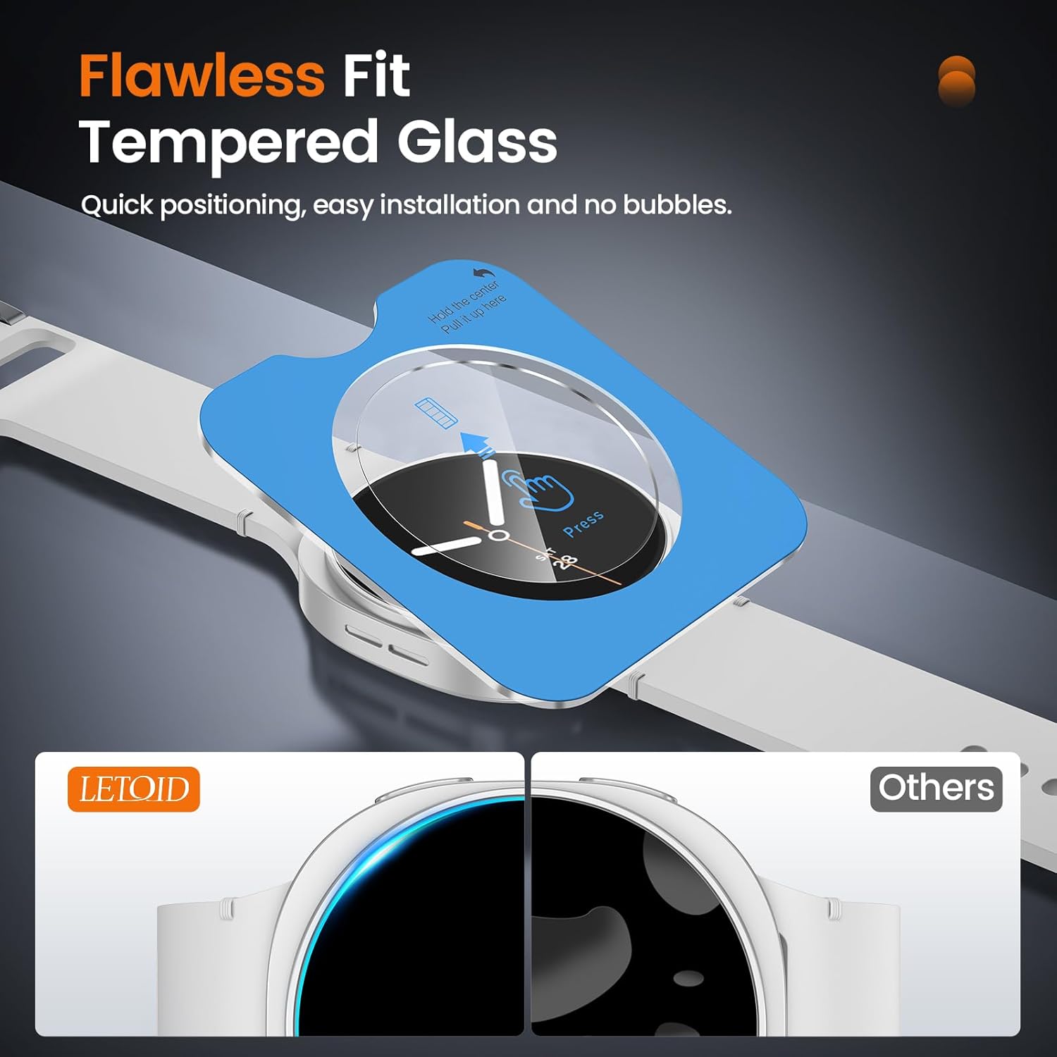 1 Metal Case for Galaxy Watch 8 Screen Protector 40mm,