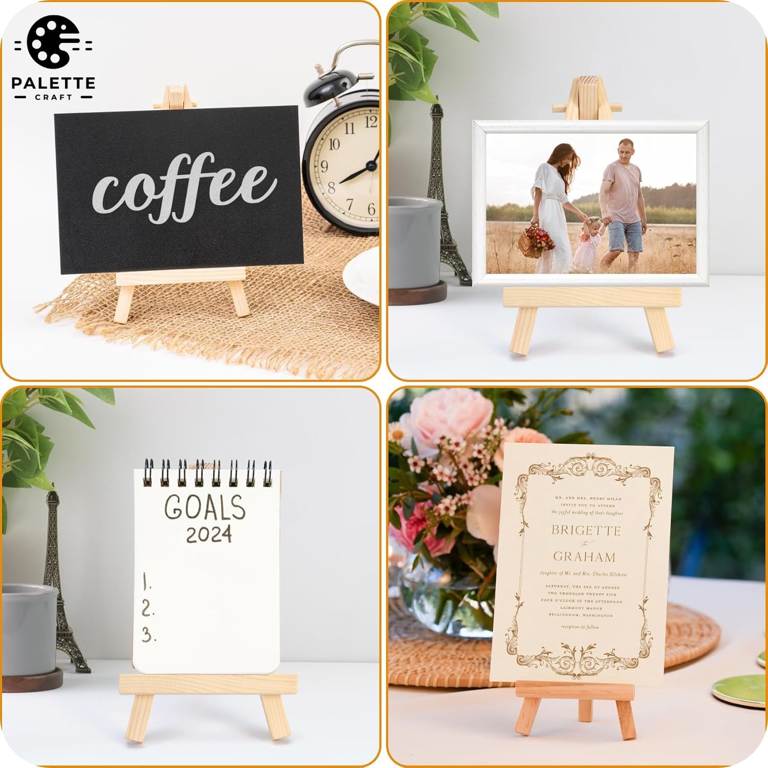 Mini-Staffelei aus Holz, 15 Stück, verstellbare kleine Tischstaffeleien für Kunst, Malerei, Künstler, Studenten, Kinder und zum Präsentieren von Fotos