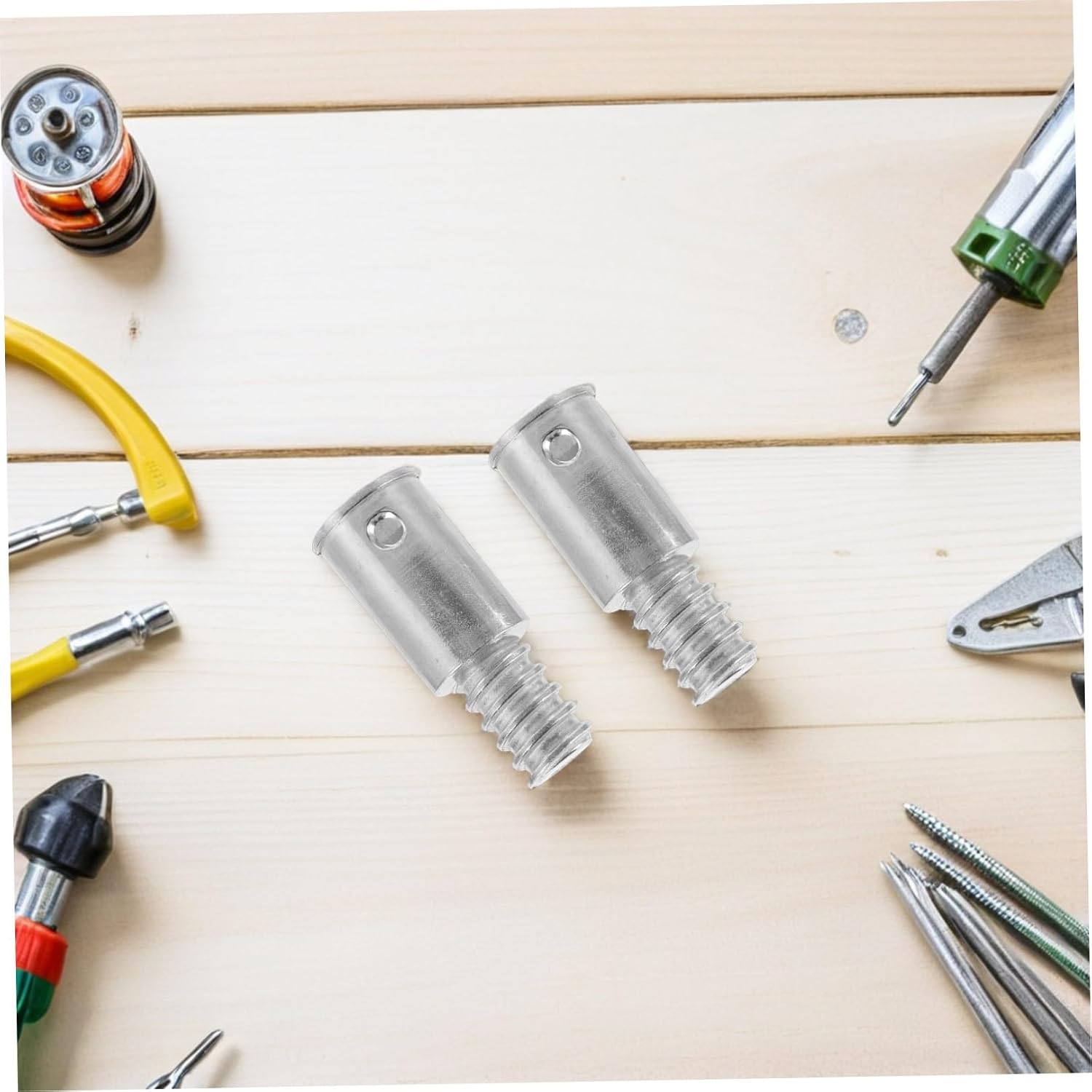 Threaded Tip Adapter 25mm 2 Pack Stainless Steel Broom Handle