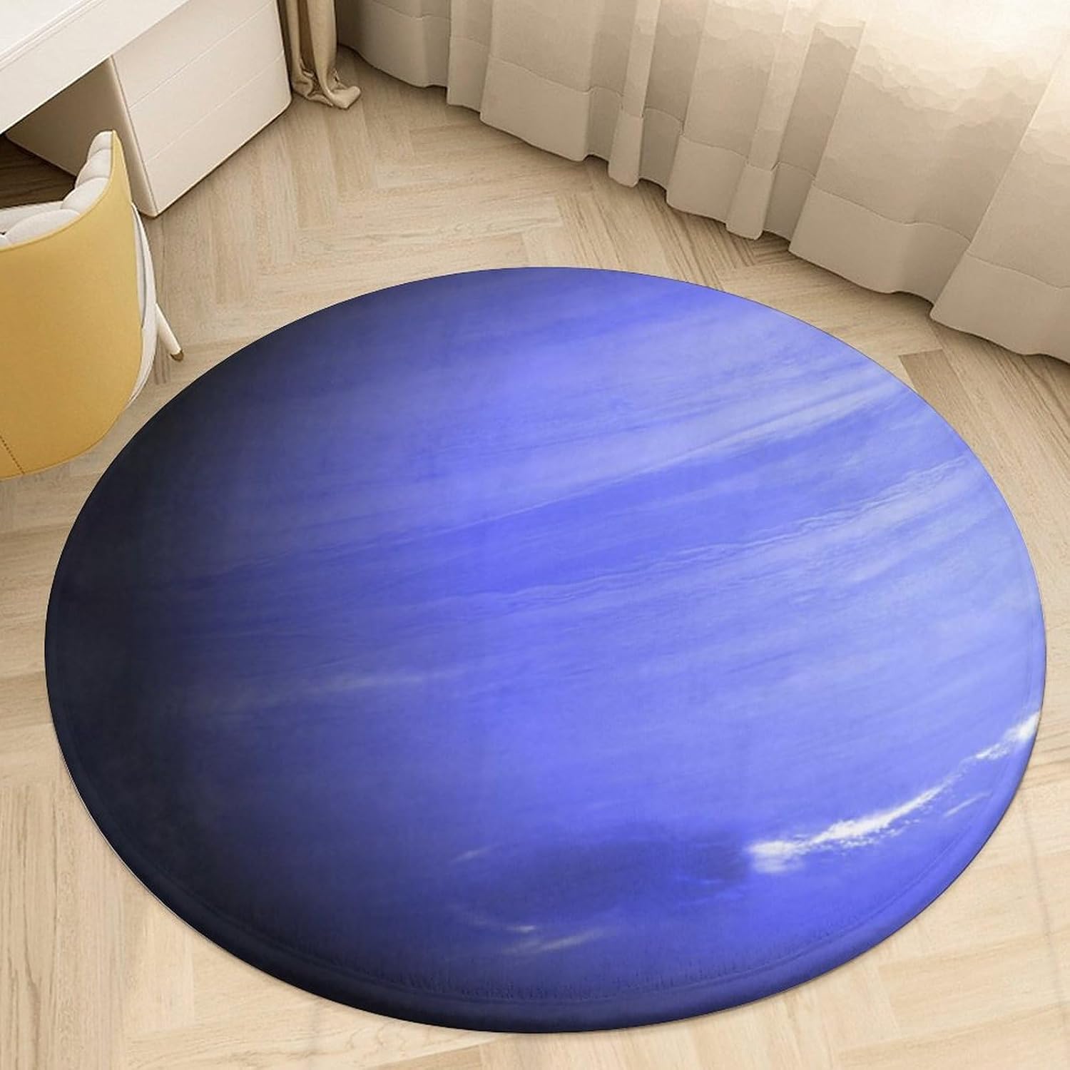 Amazon.com: HoaMoya Neptune Round Area Rug Blue Planet Space Circle Rug ...