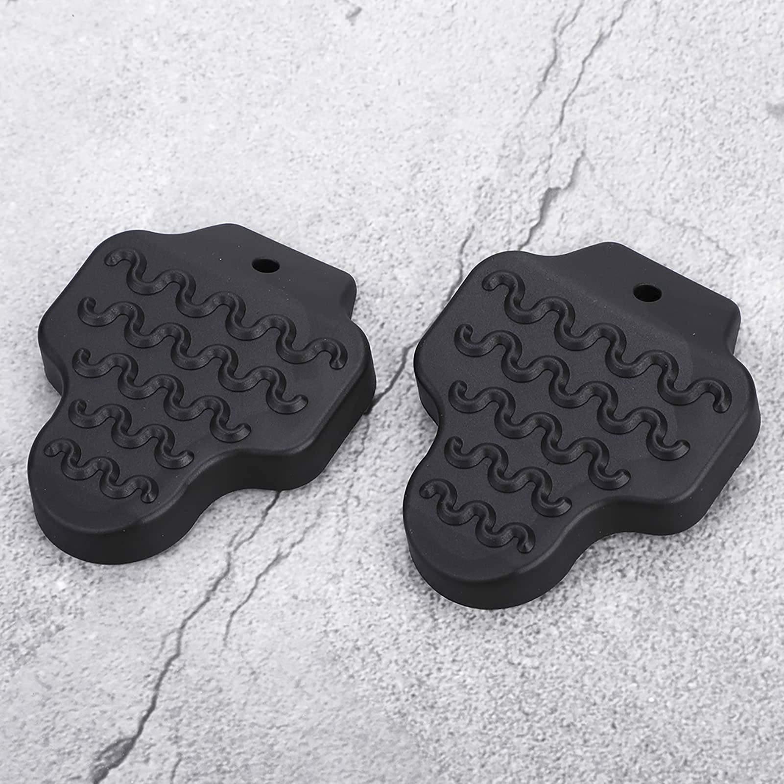 Dioche Cleat Cover, Black Rubber Pedal Cleat Protective Cover Riding Shoes Part 1 Pair(H-KEO)