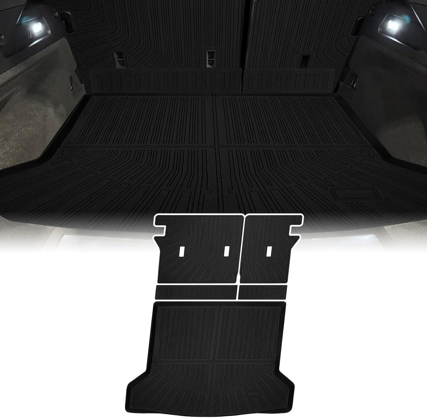 Cargo Liner Compatible with 2021-2025 Buick Envision Trunk Mat Cargo Mat Back Seat Cover Protector (Backrest Mats+Trunk Mat)