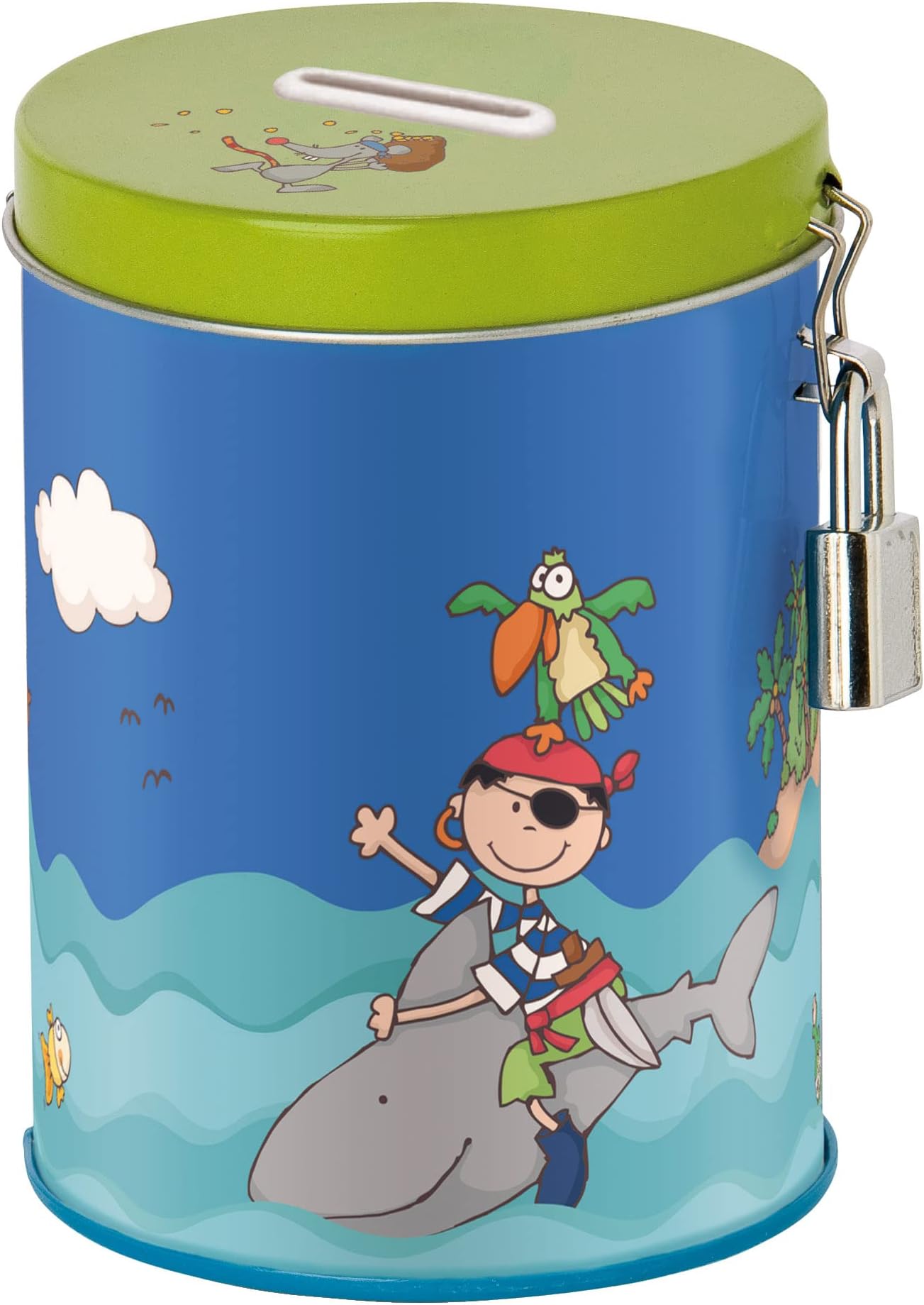 Sigikid 24732 Sammy Samoa Savings Box, 11 x 8 x 8 cm, Multi-Color