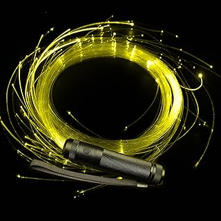 LED Fiber Optic Whip Dance, 6ft Swiveling Led Whip, 42 Different Lighting Effects, Metal Handle Pixel Whip, Suitable for Concerts, EDM, Rave Party, Live Performances, Gifts for Female Friends