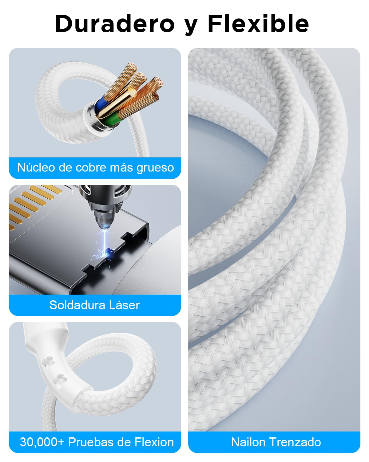 Cable iPhone 2M Cargador iPhone Carga Rápida [MFi Certificado] Cable USB iPhone Nylon Trenzado Cable Lightning Cargador para iPhone 14 13 12 11 Pro Max Mini XS XR X 8 7 6s 6 Plus SE, iPad