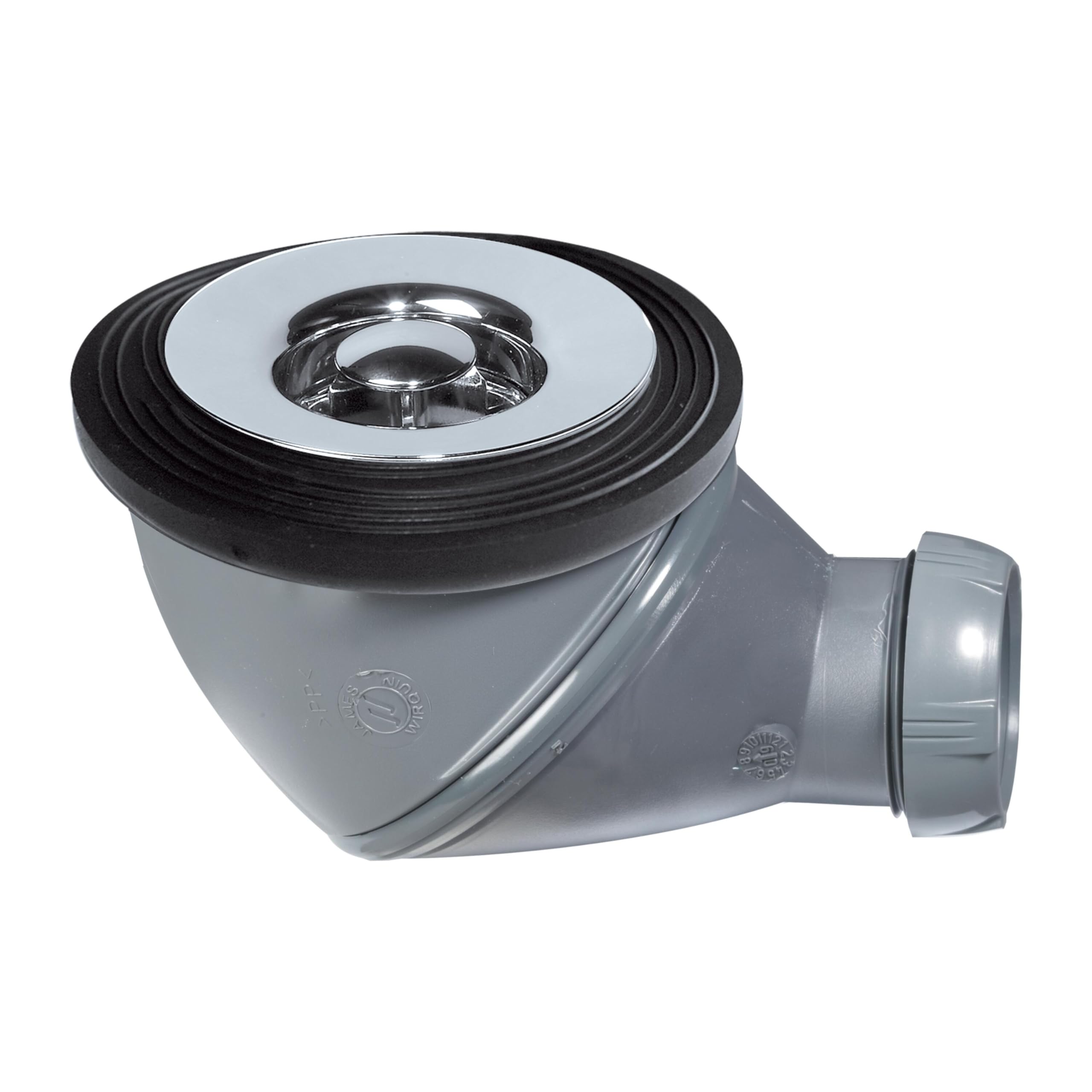 Wirquin James 30724226 - Piletta multidirezionale per doccia, Ø60, cromata con griglia ABS e uscita Ø40
