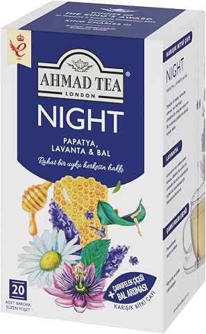 AHMAD TEA Night Karışık Bitki Çayı 20 x 1,5 gr | Rahatlatıcı bitki çayıyla günün yorgunluğunu atın ve deliksiz uykuya dalın.