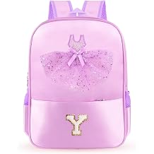 Personalized Dance Backpack Ballet Bag For Girls Kids Toddler, Small Dance Bag Gifts For Girls 3 4 5 6 7 8 Year Old Purple Y