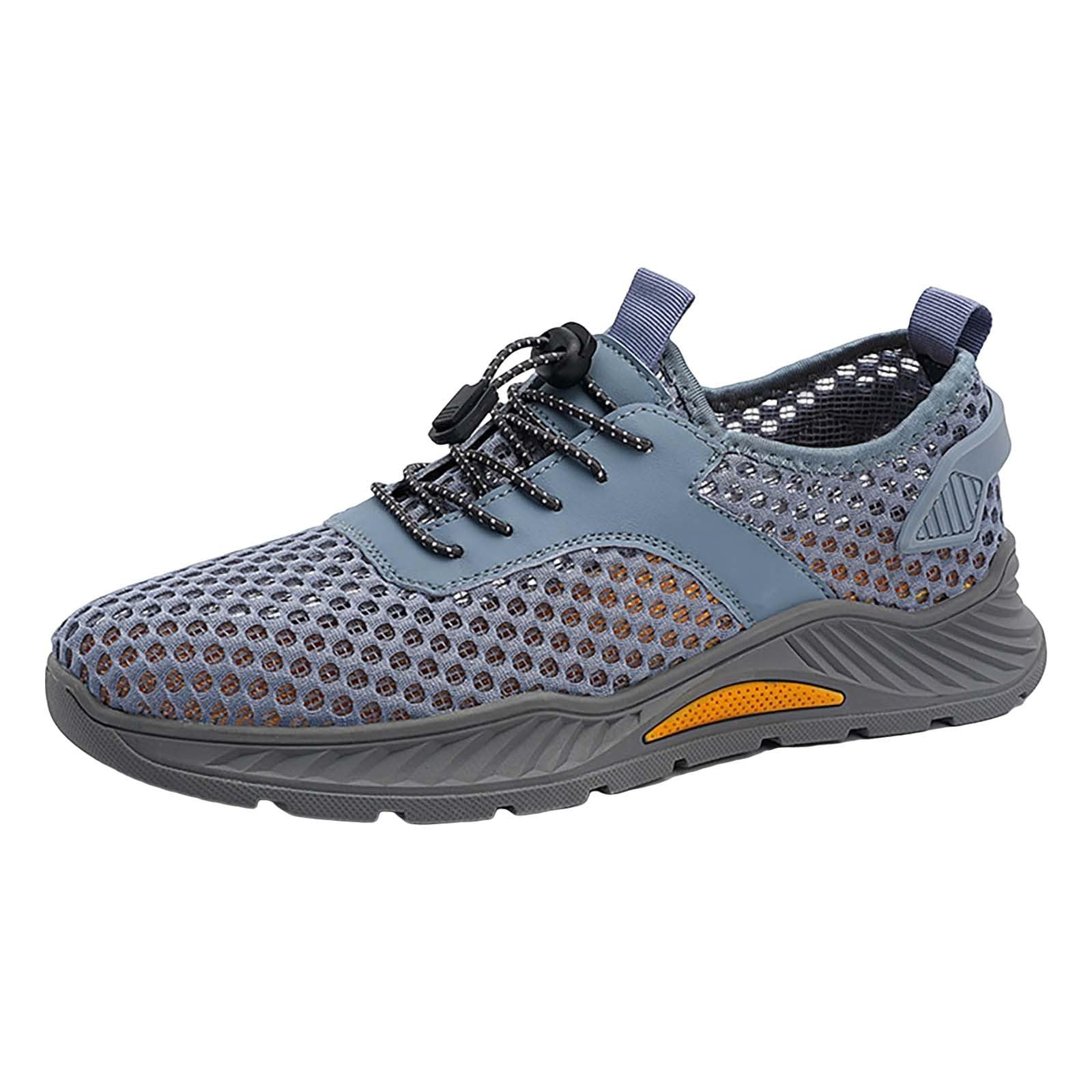 Schnell trocknende Aqua-Wasserschuhe für Herren Sportschuhe Wasserschuhe Herren Mesh Schuhe Gummisohle Turnschuhe Strandschuhe Aquasocken, Schwimmschuhe für Pool, Strand, Wandern, Laufen