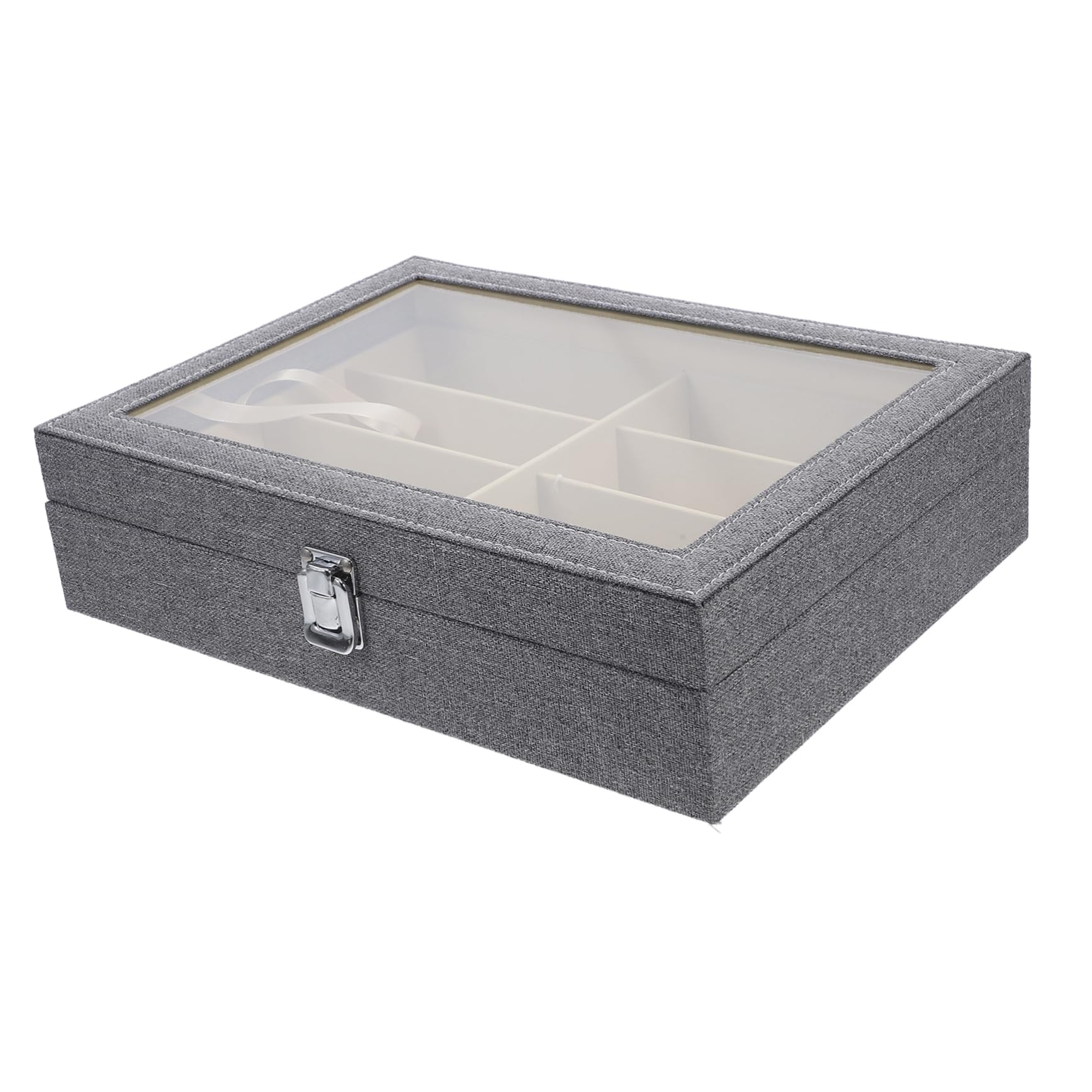 Organizador De Gafas Tapa Transparente Estuche para Múltiples De Gafas De Sol y Ópticas Compartimentos Diseño Elegante y Fácil De Limpiar