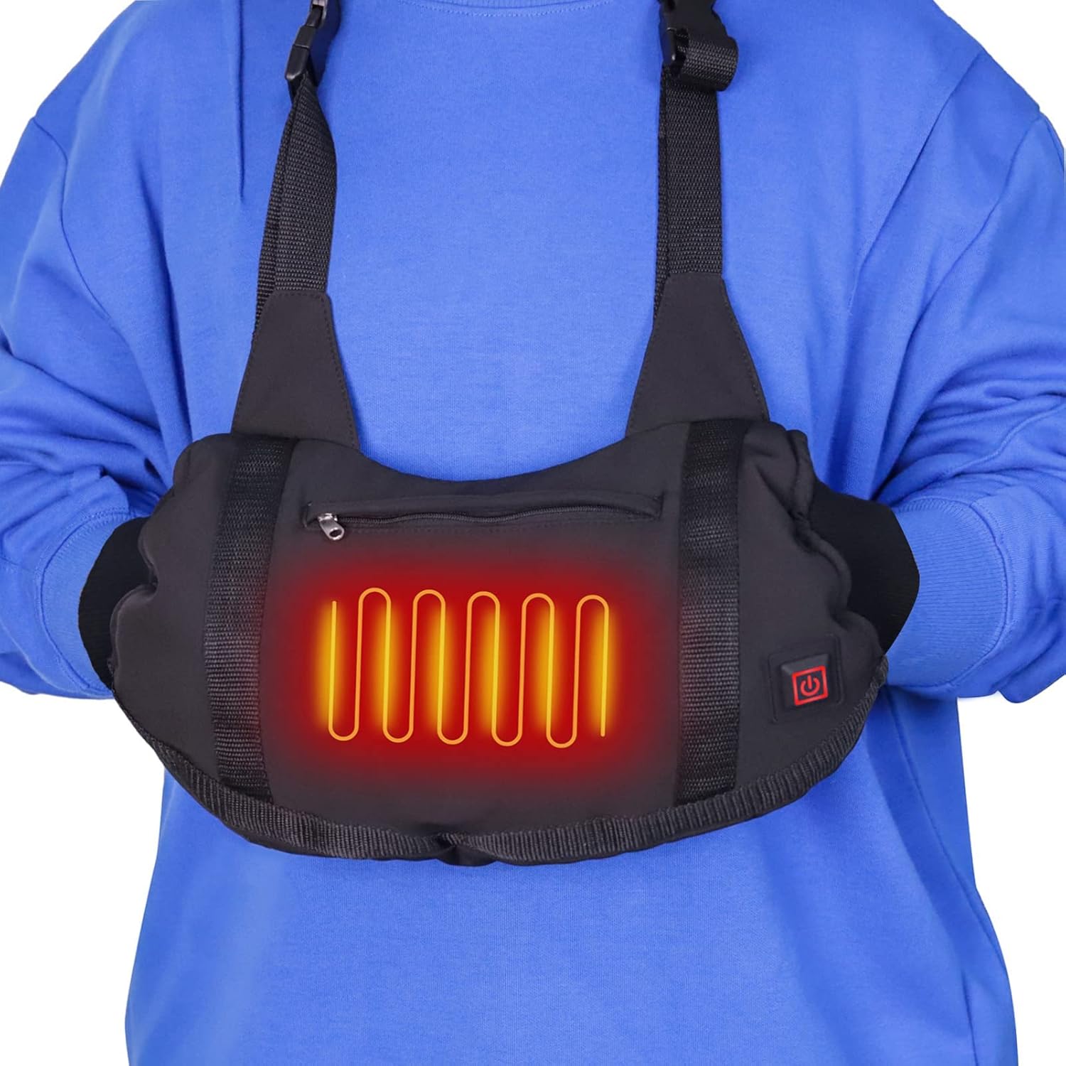Heated Hand Warmer Pouch-Hand Warmers Rechargeable for Women/Men with 2 Heating Area&3 Heat Modes, Electric Heated Hand Muff for Football, Golf, Outdoor Hunting, Camping