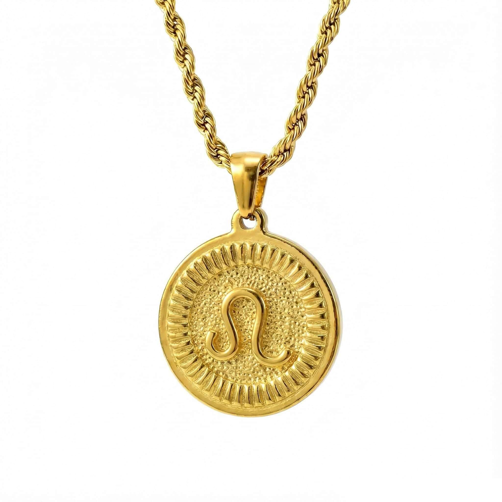 18K Gold Plated Zodiac Coin Necklace with Adjustable Chain Hammered zodiac pendant, 18K gold plated brass, 18-20 in adjustable chain, gift box included, for daily wear and gifting