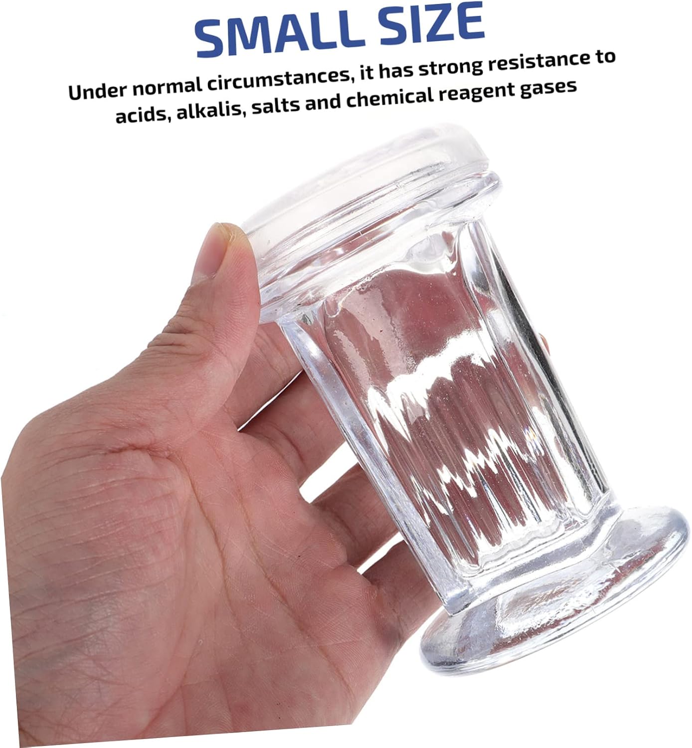 1pc Glass Staining Jar Wire Coplin Staining Jar with Screw Cap Lab Boilers Coplin Clear Container Container with Lid Tube 5-slide Capacity Tank Transparent