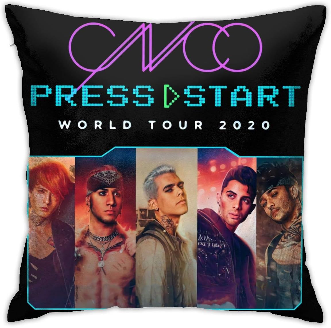 DerekSChristian CNCO Tour 2020 Pillowcase Sofa Pillow Case Home Furnishing Square Waist Throw Pillowslip Cushion Cover Size 18"x18"