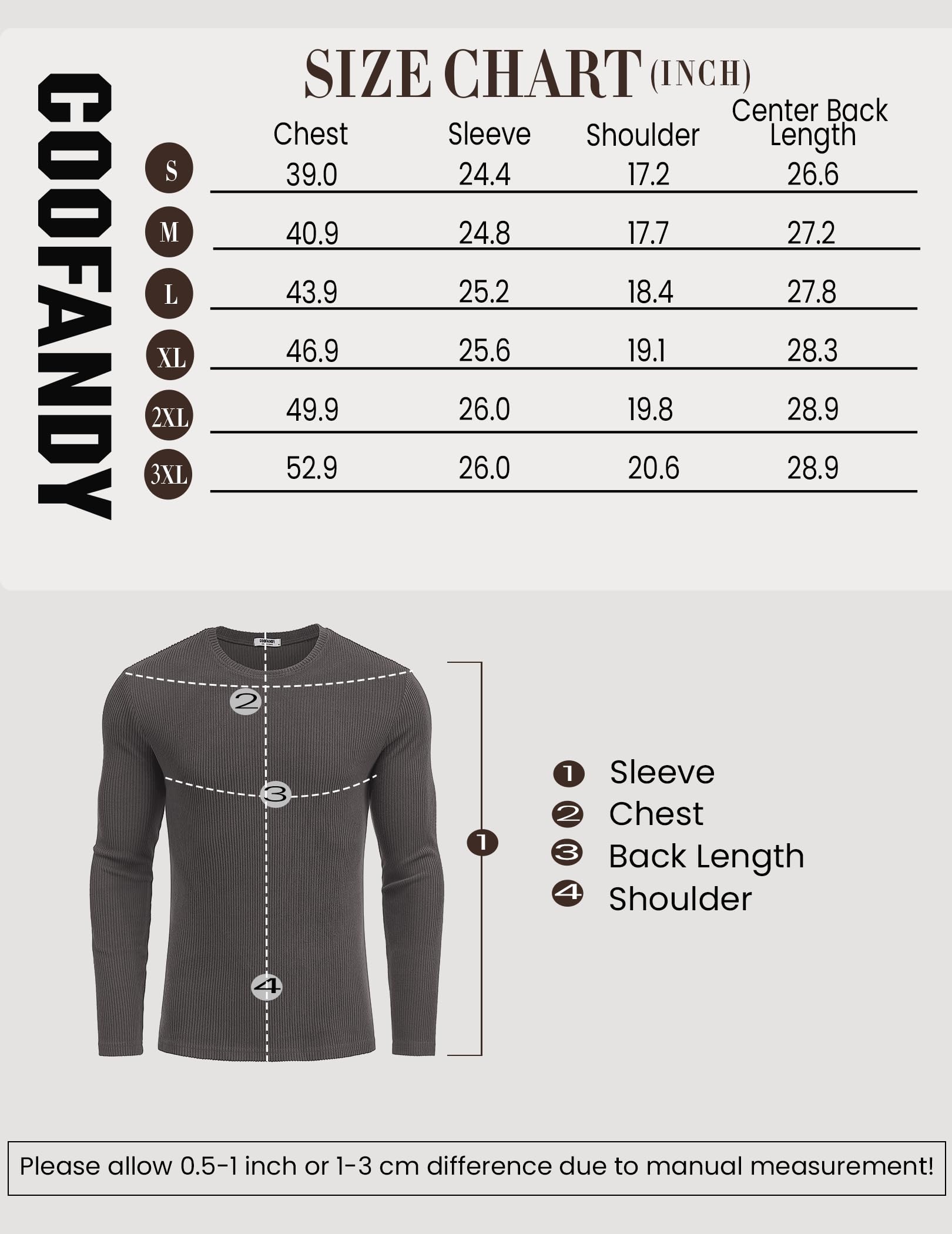 Coofandy Ztj009491 Abbigliamento Termico Uomo (Pacco da 1)