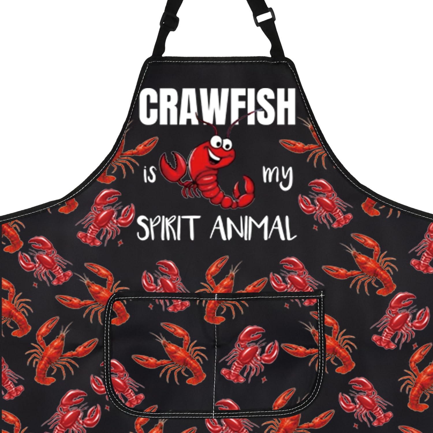 PXTIDY Crawfish Boil Apron Seafood Boil Crawfish Season Boiling Apron For Craw fish Lover Crawdaddy Aprons image 3