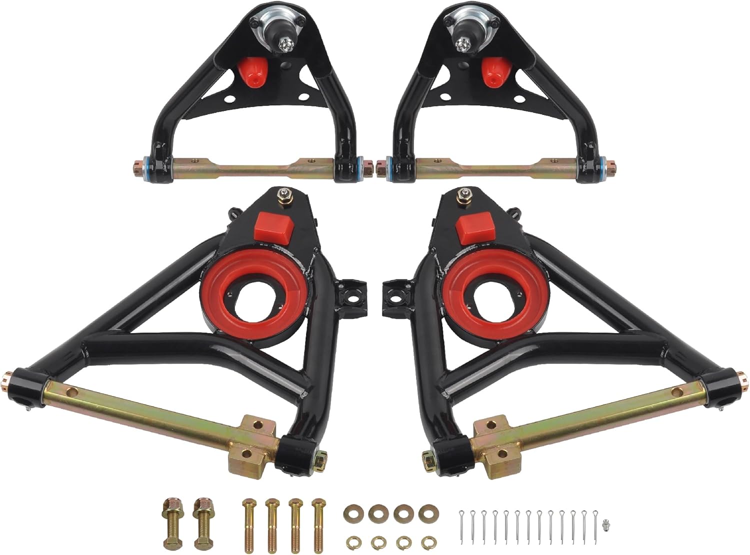 Tubular Upper&Lower Control Arms Set Compatible with 1967 1968 1969 Camaro 1968 1969 1970 1971 1972 1973 1974 Nova