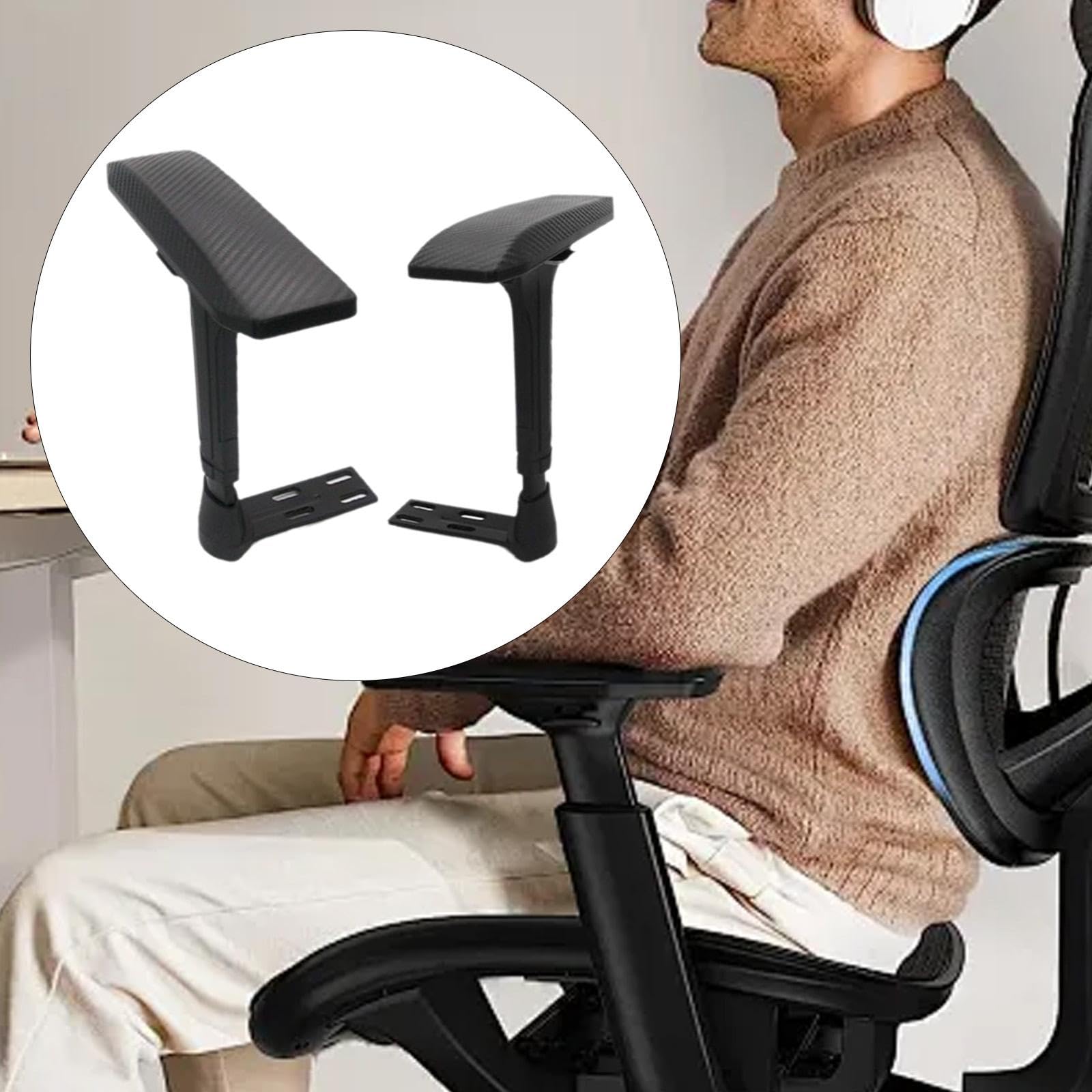 MERIGLARE Reposabrazos de Silla de 2 Piezas, Fácil de Instalar, Soporte Vertical para Salón, Estudio, Hogar