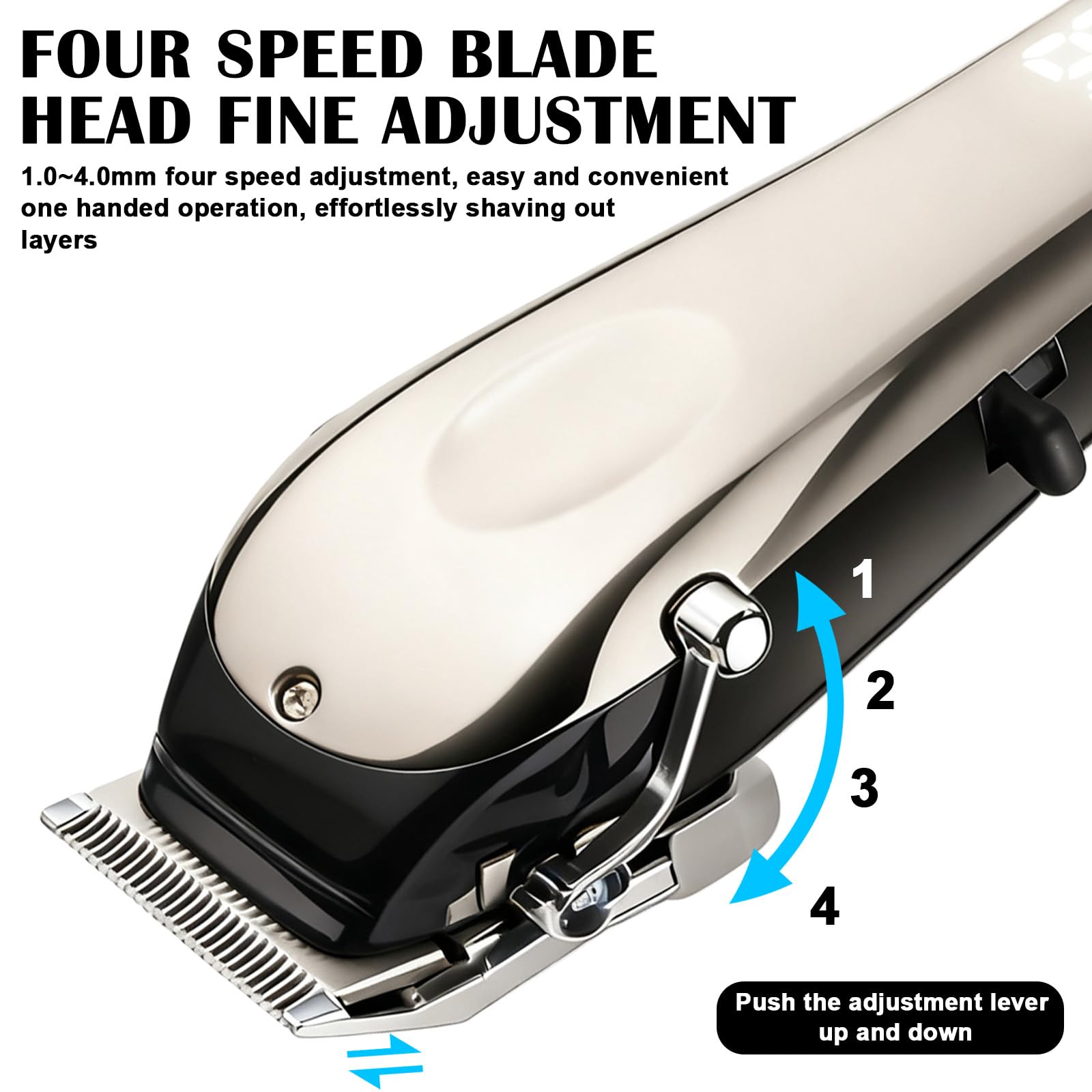Tondeuse à cheval, silencieuse, sans fil, 20 W, pour cheveux épais et emmêlés, avec batterie de 1500 mAh pour une longue durée de vie, tondeuse puissante pour chien, 180 mm x 45 mm