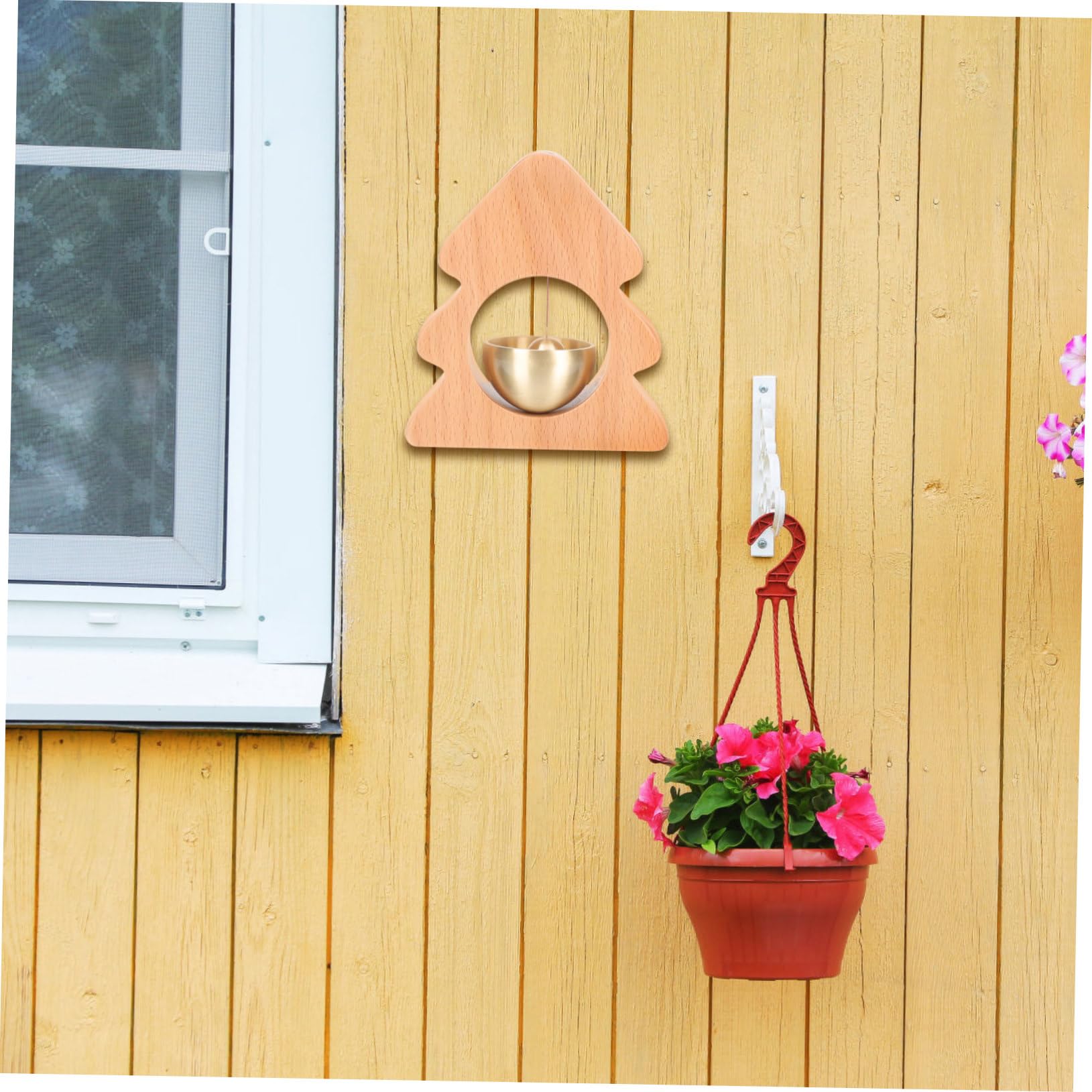 Cabilock 5 Pz Campanello Di Casa All'aperto Carillon Bomboniere Natalizie Porta Campane Di Natale Omaggi Per Feste Di Natale Lucine a Batteria Campanello Per Cani Rintocchi Decorazioni Rame