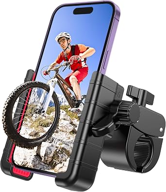 Bike Phone Holder, Handlebar Mount for Motorcycle, Scooter, Mountain, Ebike