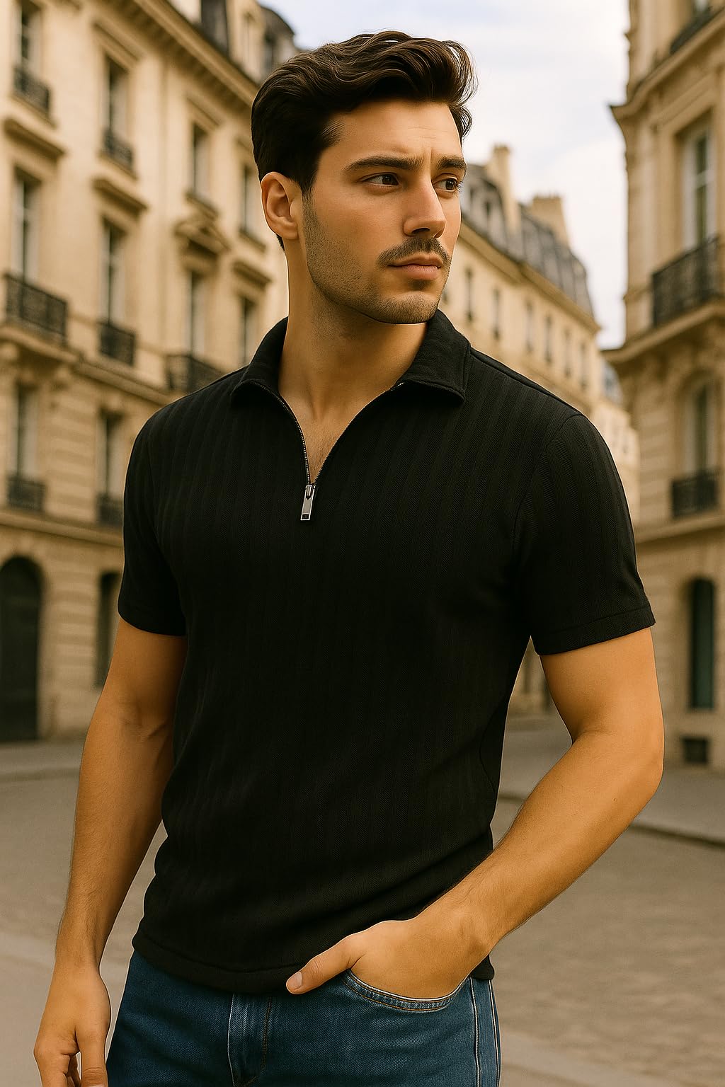 Preneum Men’s Polo T‑Shirt | Comfortable Rich Polycotton, Band Collar, Regular Fit | Stylish & Premium All Day Wear (Available in Plus Sizes and Combo Pack of 3) 2