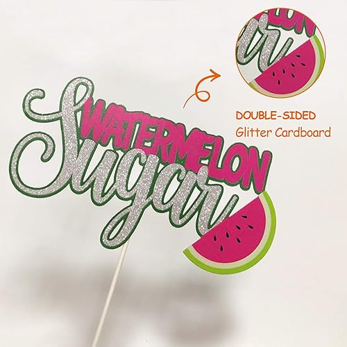 Miniatura 6 de Decoración de pastel de sandía y azúcar, decoración de pastel de cumpleaños de Tutti Frutti, feliz cumpleaños, decoración hawaiana de fiesta para