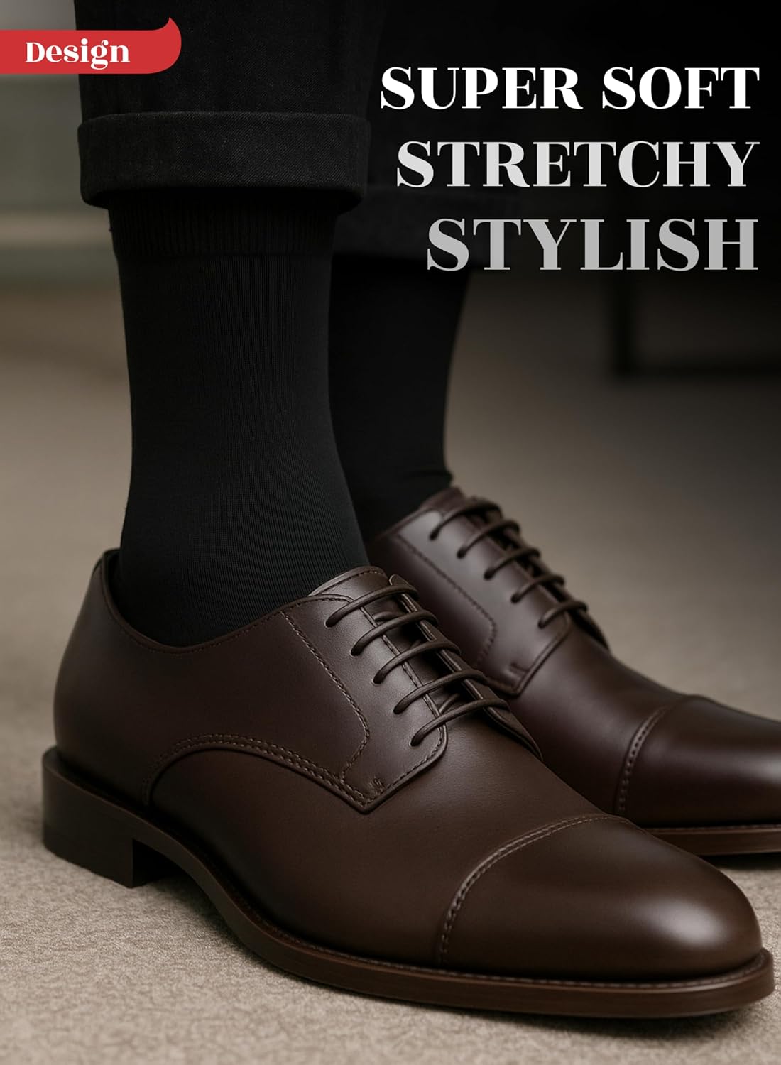 Hugh Ugoli Mens Cotton Dress Socks, Plain Colors, Regular Fit, Crew, Casual Socks, Shoe Size 6 to 15 (3 Pack)