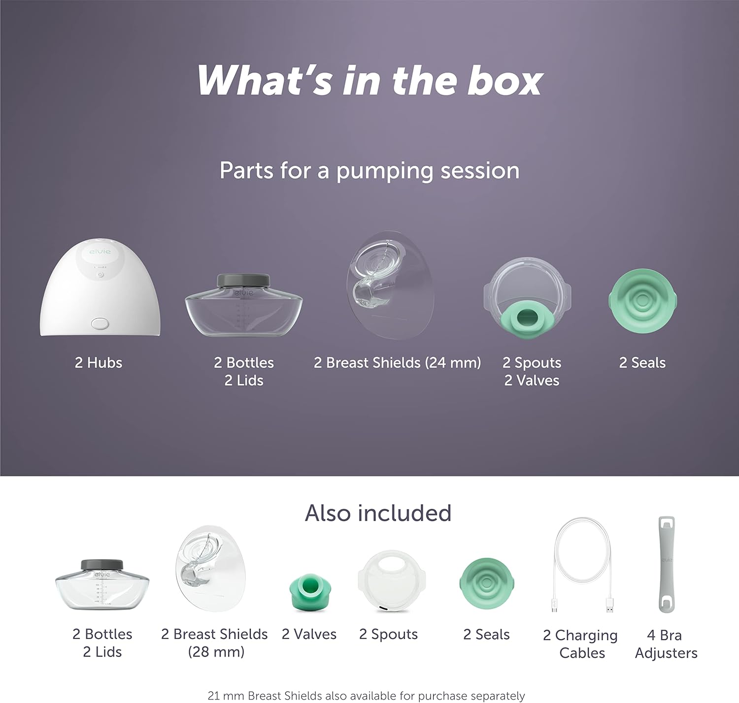 Elvie Pump (Double) Smart Wearable Electric Breast Pump | Hands-Free Portable Breast Pump with App & 2-Modes | The Smallest Quietest Smartest Wearable Pump : Baby