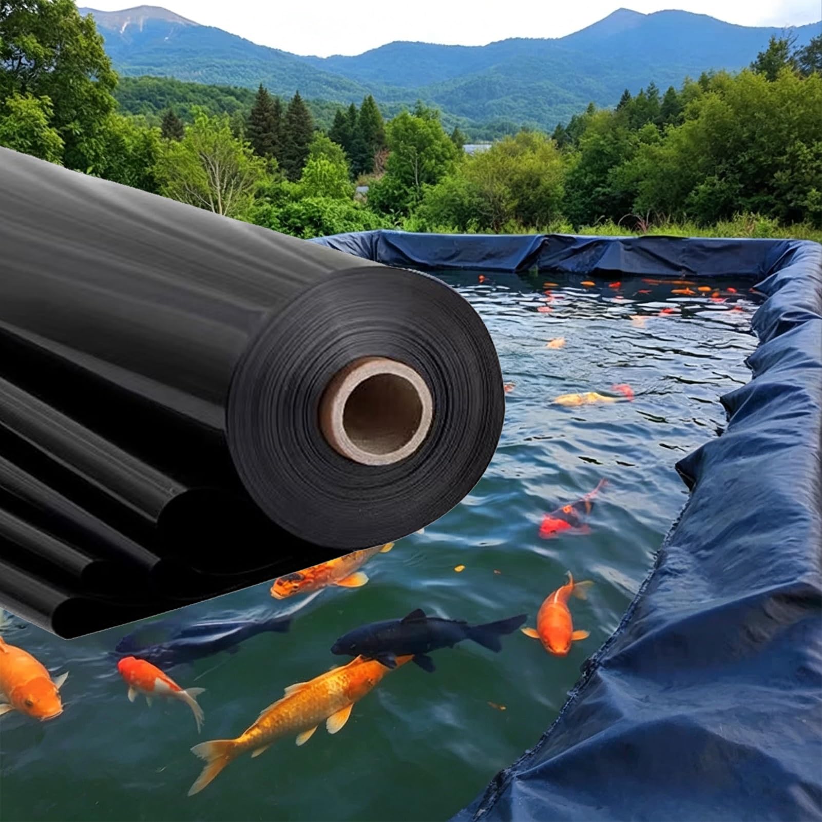 Bâche pour bassin de jardin étanche et facile à découper 5x12m