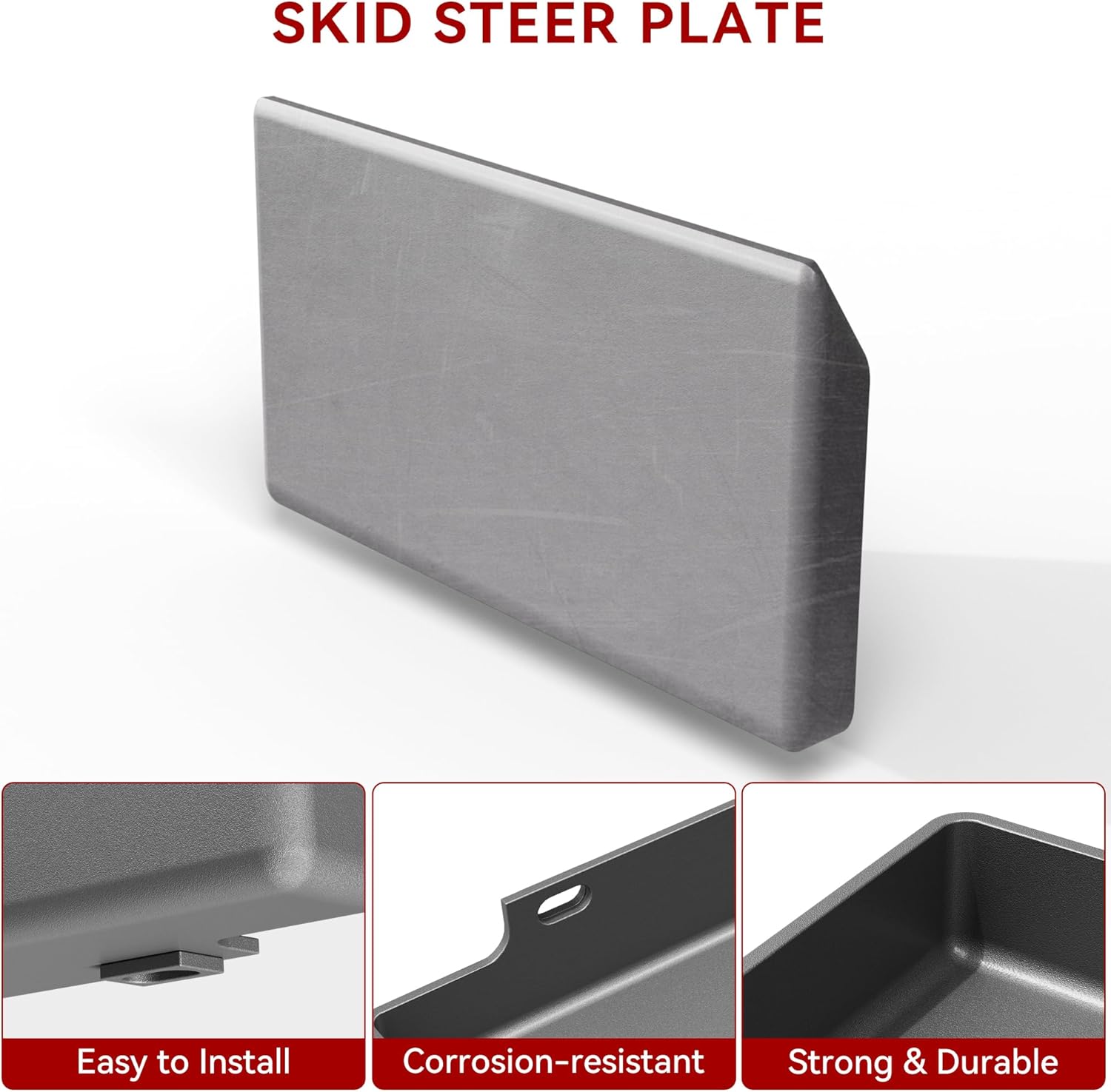 YITAMOTOR 1/4" Mini Skid Steer Plate Attachment, Universal Heavy Duty Quick Attach Weld on Mount Black Plate Compatible with Toro Dingo, Thomas, Finn, Ditch Witch, Boxer, Multi One