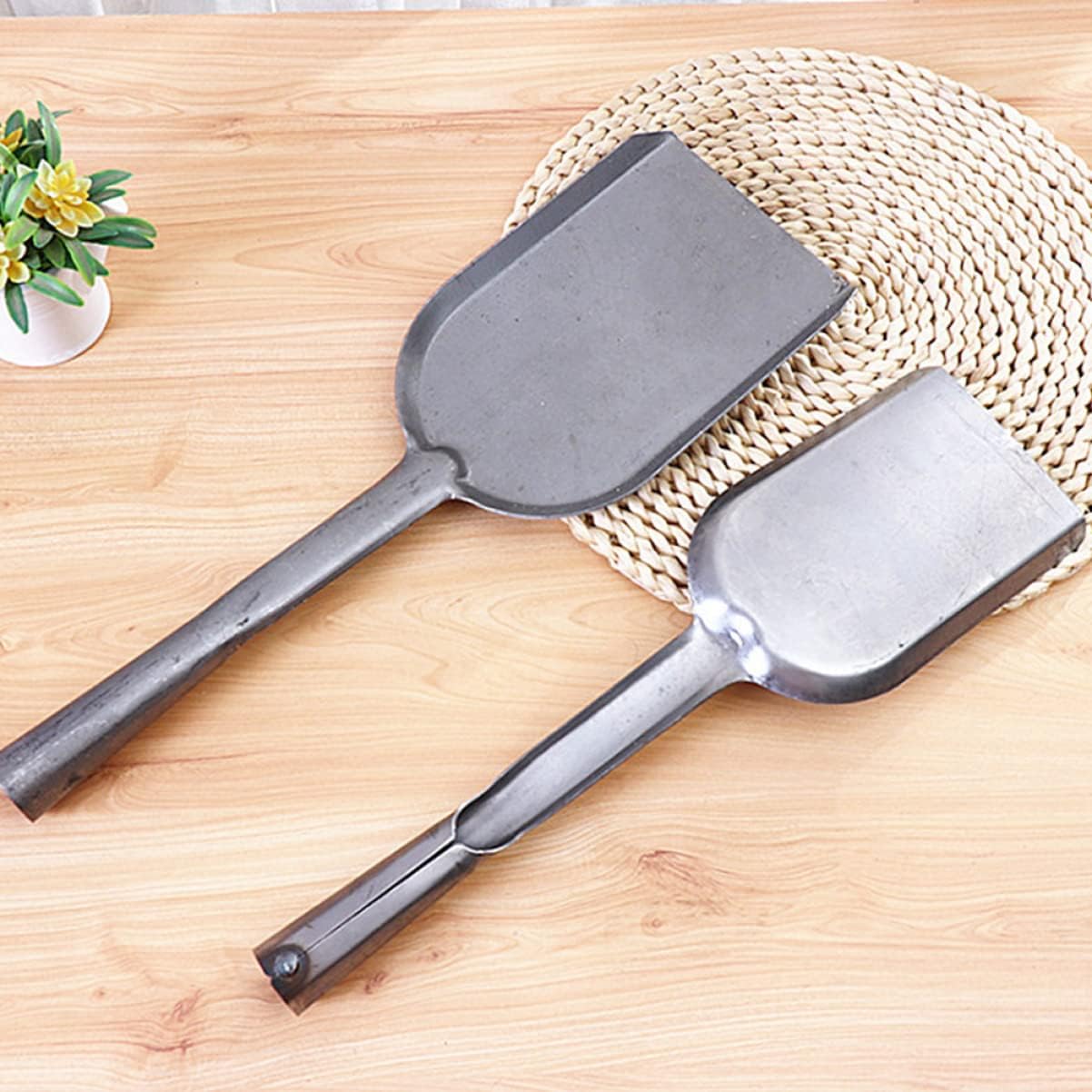 Long Handle Fireplace Shovel Set Multifunctional Coal-Ash Shovels Heavy Duty Steel for Indoor Outdoor Use for Stoves and Grills