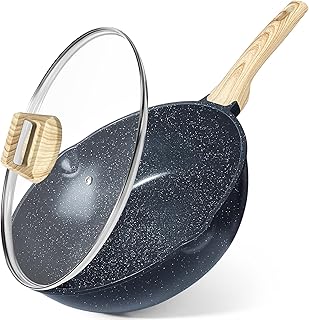 GiPP Ceramic Nonstick Deep Frying Pan Skillet, 12" Saute Pan with Lid, Induction Cookware Non Stick Cooking Pan, PTFE PFOA PFOS APEO Free, Grey