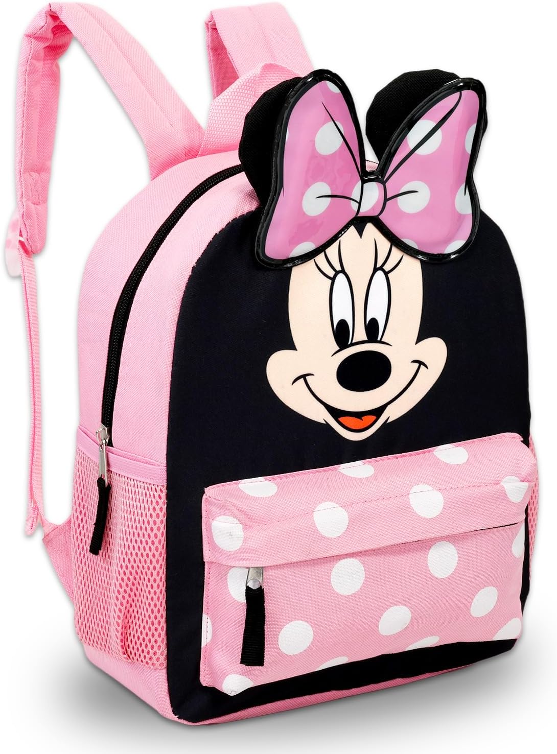 Disney Minnie Mouse Backpack for Girls Toddlers Kids - Bundle with 12" Preschool Toddler Backpack with Ears, Bow, and Stickers (Minnie Mouse School Supplies) - Image 2