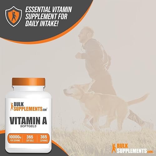 Miniatura 4 de BulkSupplements.com Vitamina A 10000 UI cápsulas blandas  Vitamina A Retinil Palmitato, Vitamina A Píldoras  Suplemento de vitamina A, suplementos