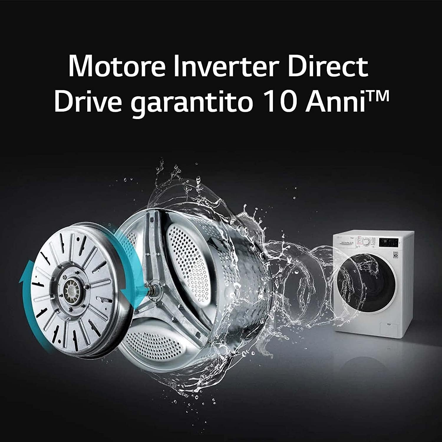 LG F4DE408AIDD Lavasciuga a Carica Frontale 8 / 6 Kg, 1400 Giri/min, Lavatrice e Asciugatrice con Intelligenza Artificiale AI DD, Vapore Igienizzante, Motore Inverter Direct Drive, 60x85x56cm - Bianco [Classe di efficienza energetica E]