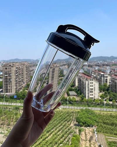 Miniatura 5 de Vasos de licuadora de 24 onzas con tapas abatibles para licuadora NutriBullet 600W Pro 900W NutriBullet piezas de repuesto