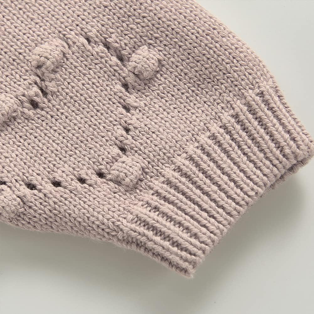 Curipeer Baby Girls Knitted Cardigan Pompoms Sweater Toddler Long Sleeve Jacket Outerwear 6M-4Y - Image 4