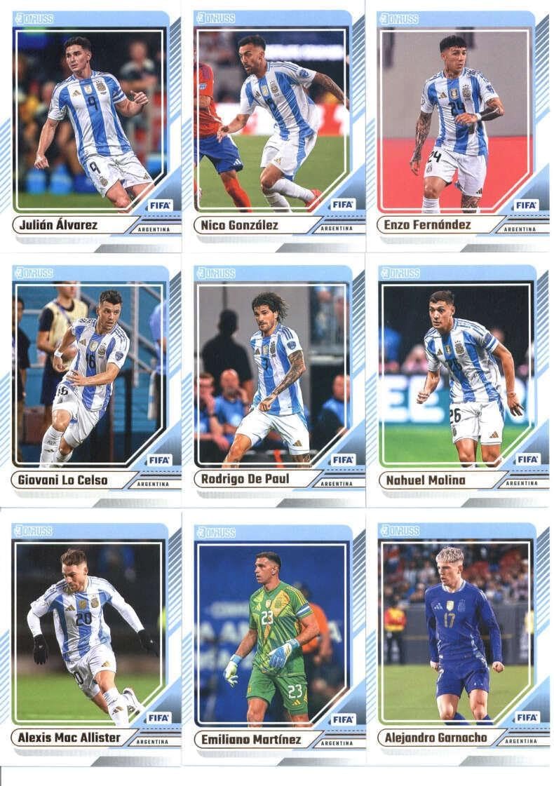 2024-25 Donruss Soccer Argentina Team Set of 16 Cards - Sports Memorabilia