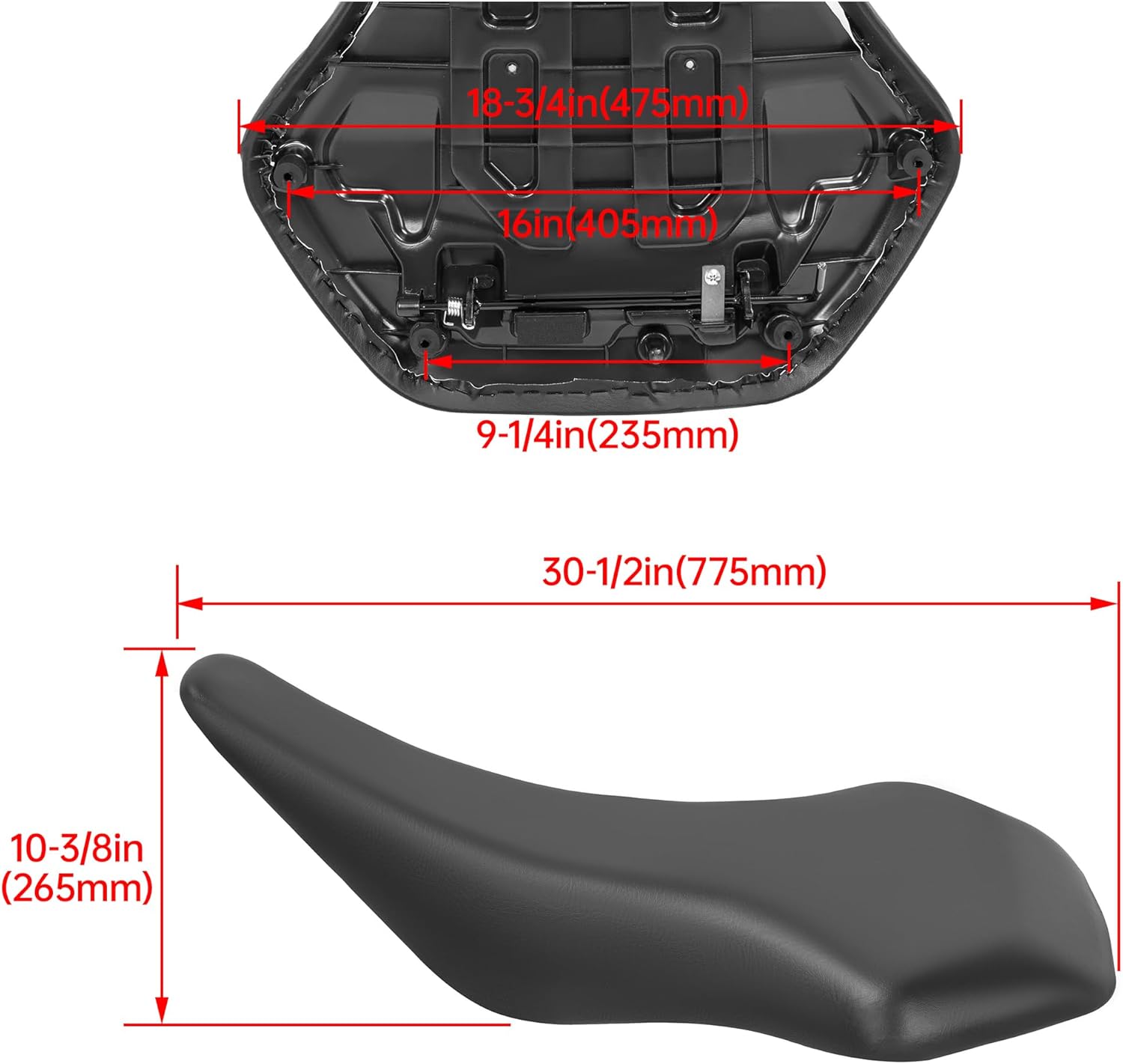 KUAFU Complete Seat Assembly Compatible with 2003-2007 Suzuki Quadsport Z400 LTZ400 LTZ400Z ATV Seat Replacement