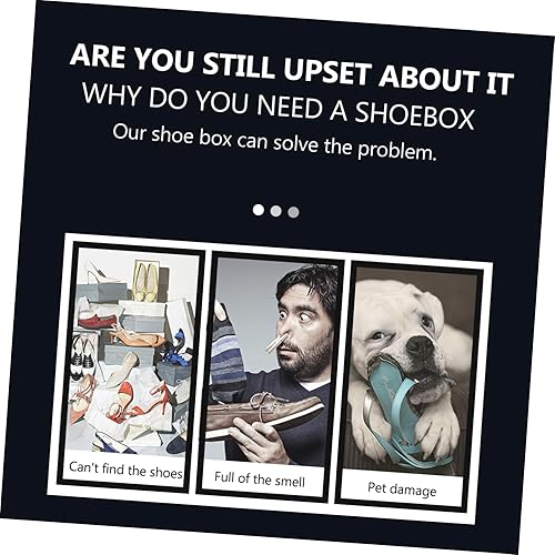 Miniatura 3 de ABOOFAN Caja de zapatos transparente de plástico apilable para zapatos, contenedores de cajones de armario, divisor de almacenamiento de zapatos,
