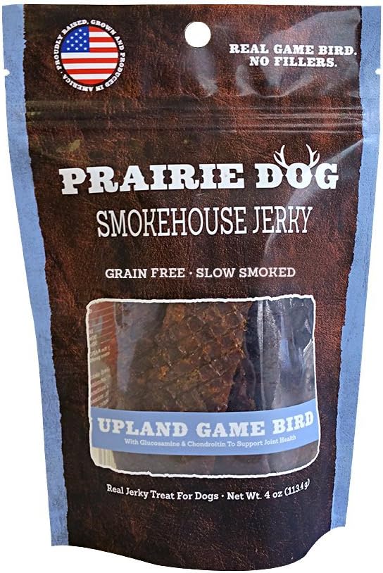 Prairie Dog Pet Products Smokehouse Jerky, 4 Oz., Upland Game Bird Pet Supplies
