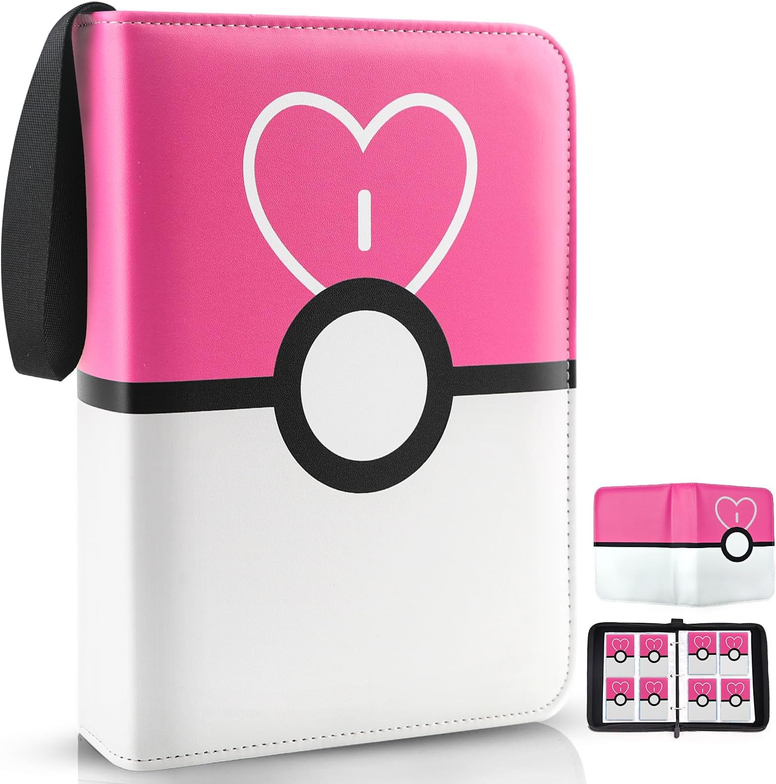 Pokemon Binders For Cards Trading , 400 Cards With 50 Removable Sleeves 4 Pocket Cards Zipper Binder Card Holder Collectors Cards Collector Album For Pokemon Cards Game Cards Sports Cards In | Whizz Card Binder 13 thumbnail image